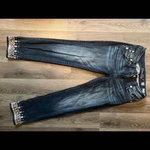 Miss Me Girl's Dark Wash Ankle Skinny Jeans Size 14